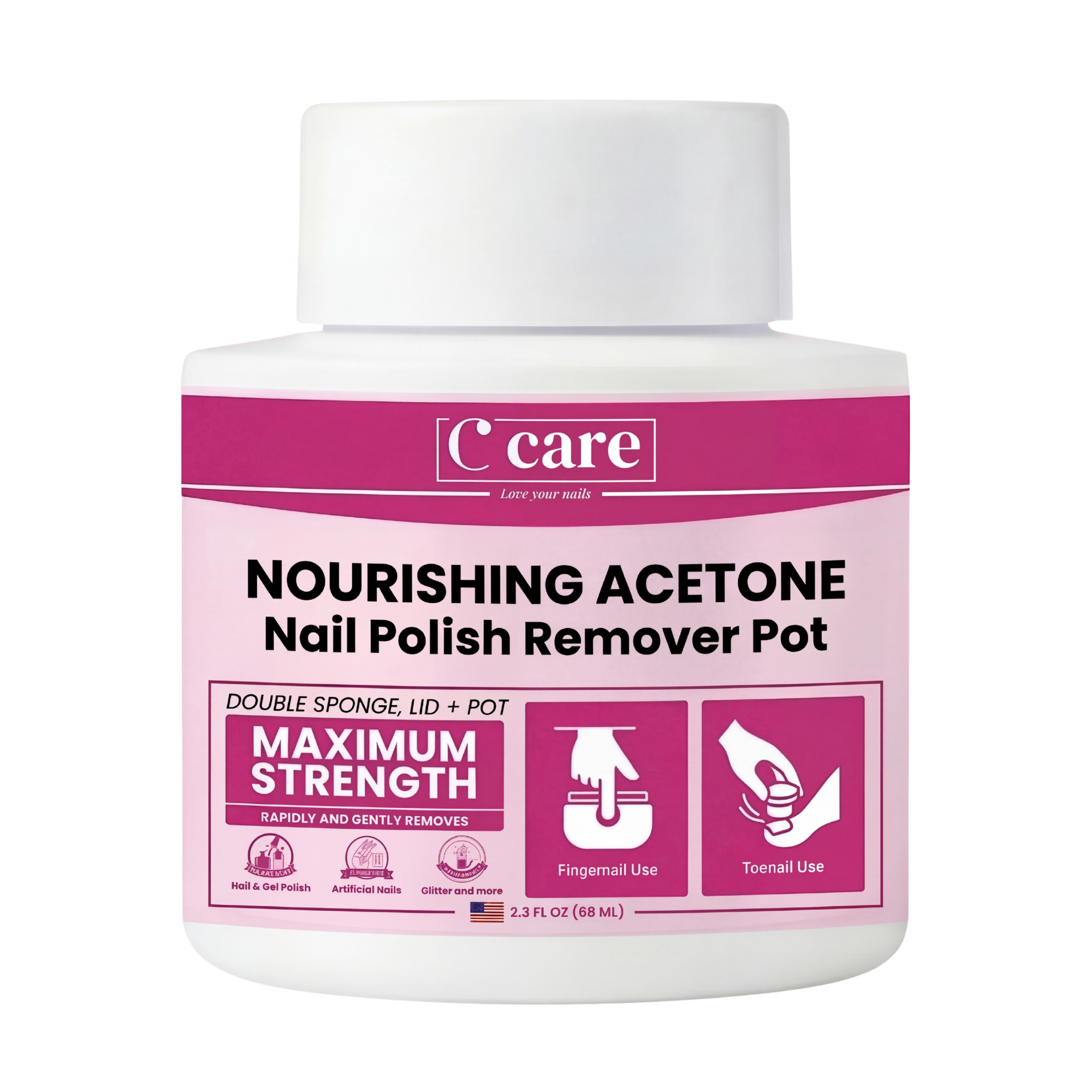 Nourishing Acetone Polish Remover Pot 2.3 fl oz