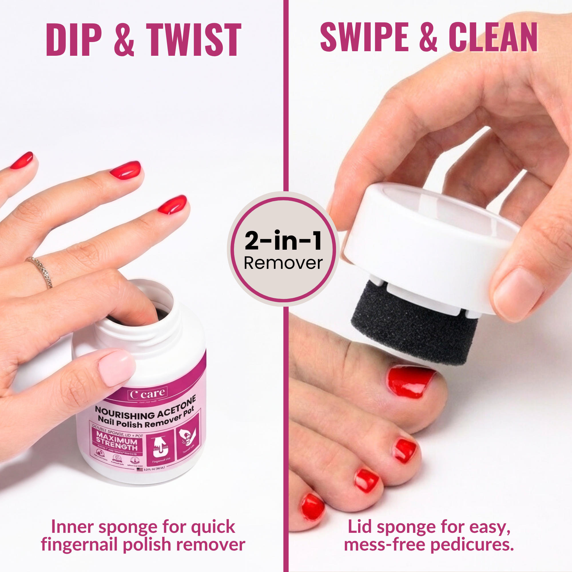 Nourishing Acetone Polish Remover Pot 2.3 fl oz