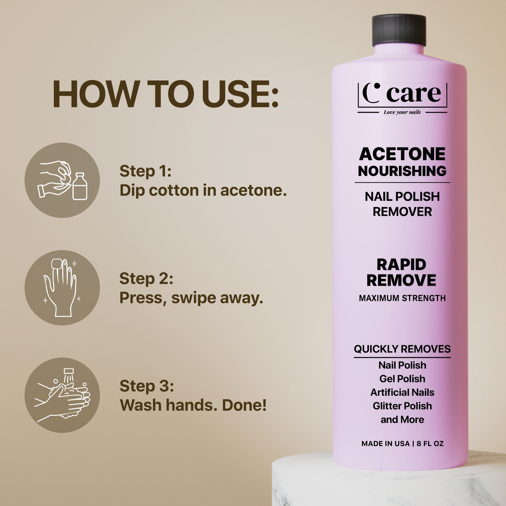 Acetone Nourishing Polish Remover 16 fl oz