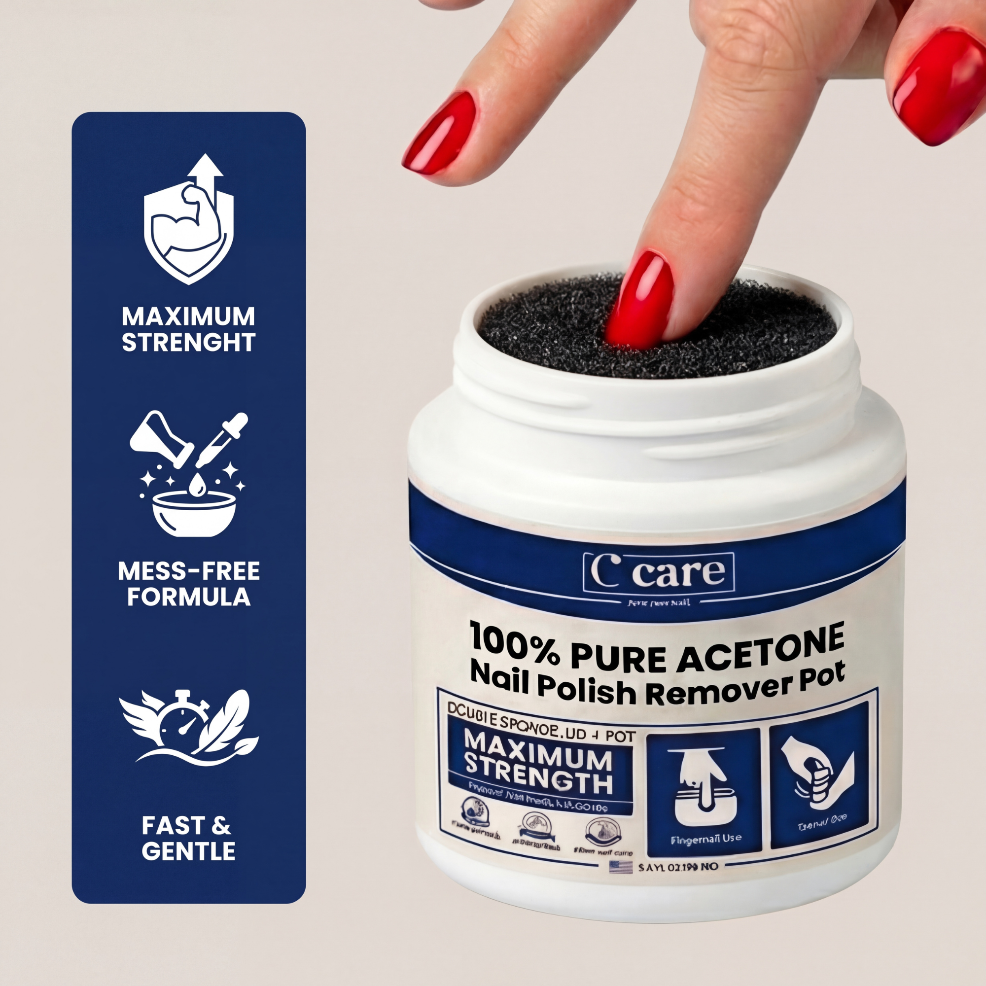 Non Acetone Polish Remover Pot 2.3 fl oz