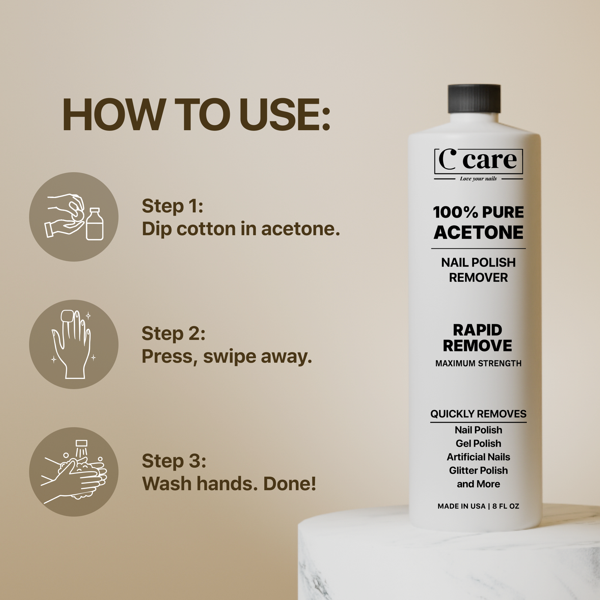 Non Acetone Polish Remover 8 fl oz