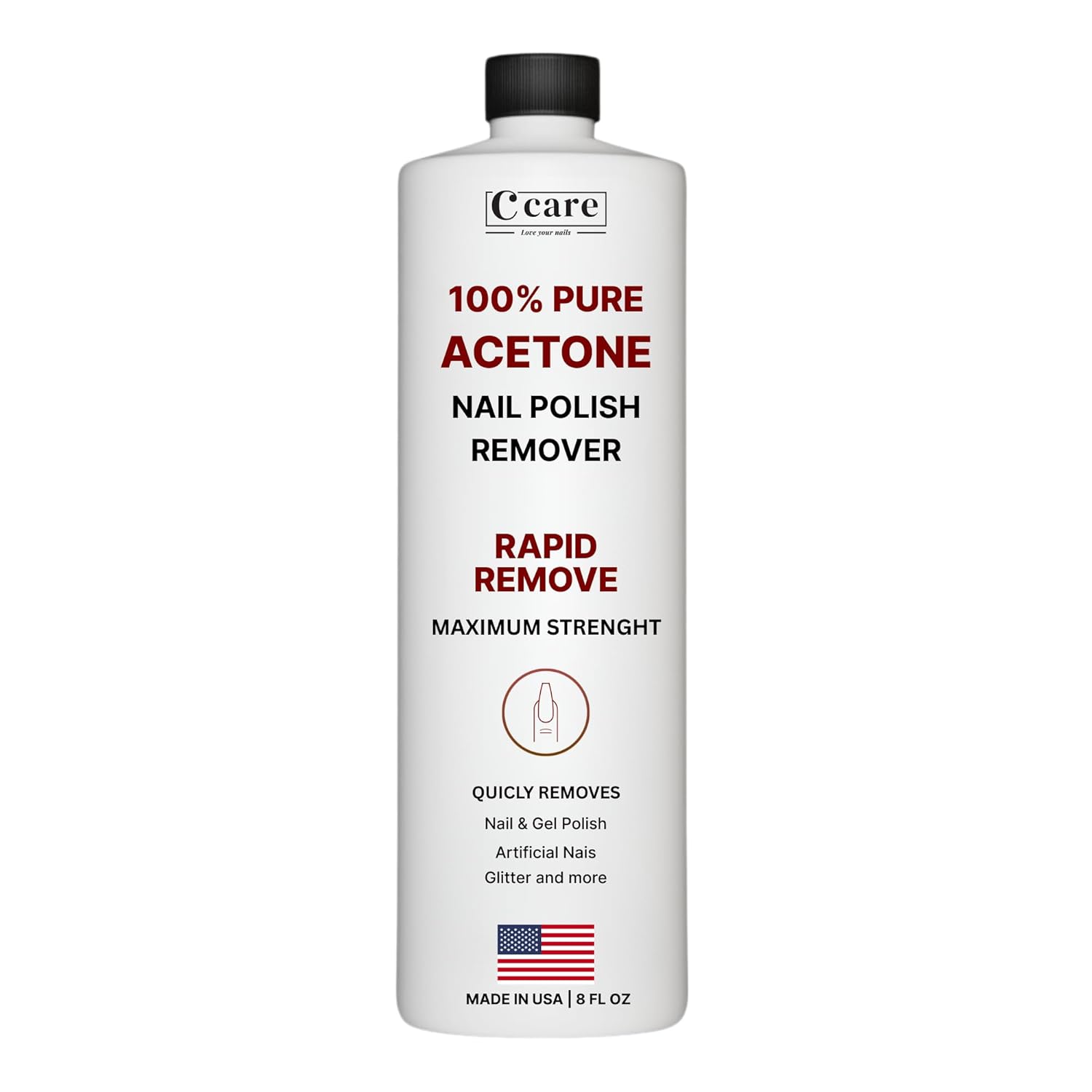 100% Pure Acetone Polish Remover 8 fl oz