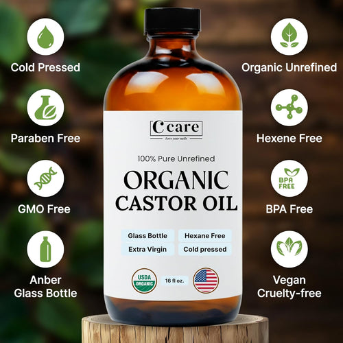 100% Pure Unrefined Castor Oil 16 fl oz