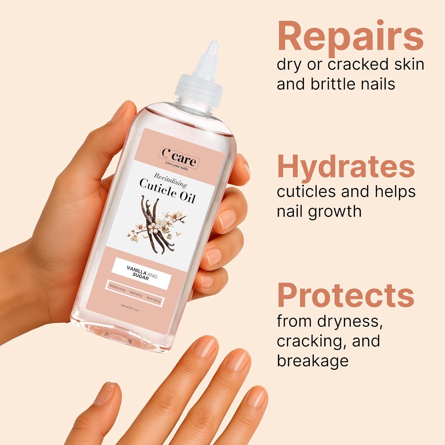 Cuticle Oil 8oz - Vanilla and Sugar