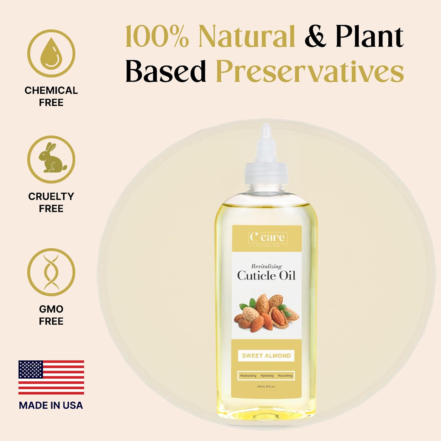Cuticle Oil 8oz - Sweet Almond