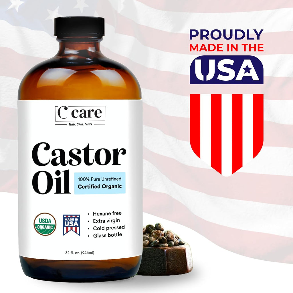 100% Pure Unrefined Castor Oil 32 fl oz