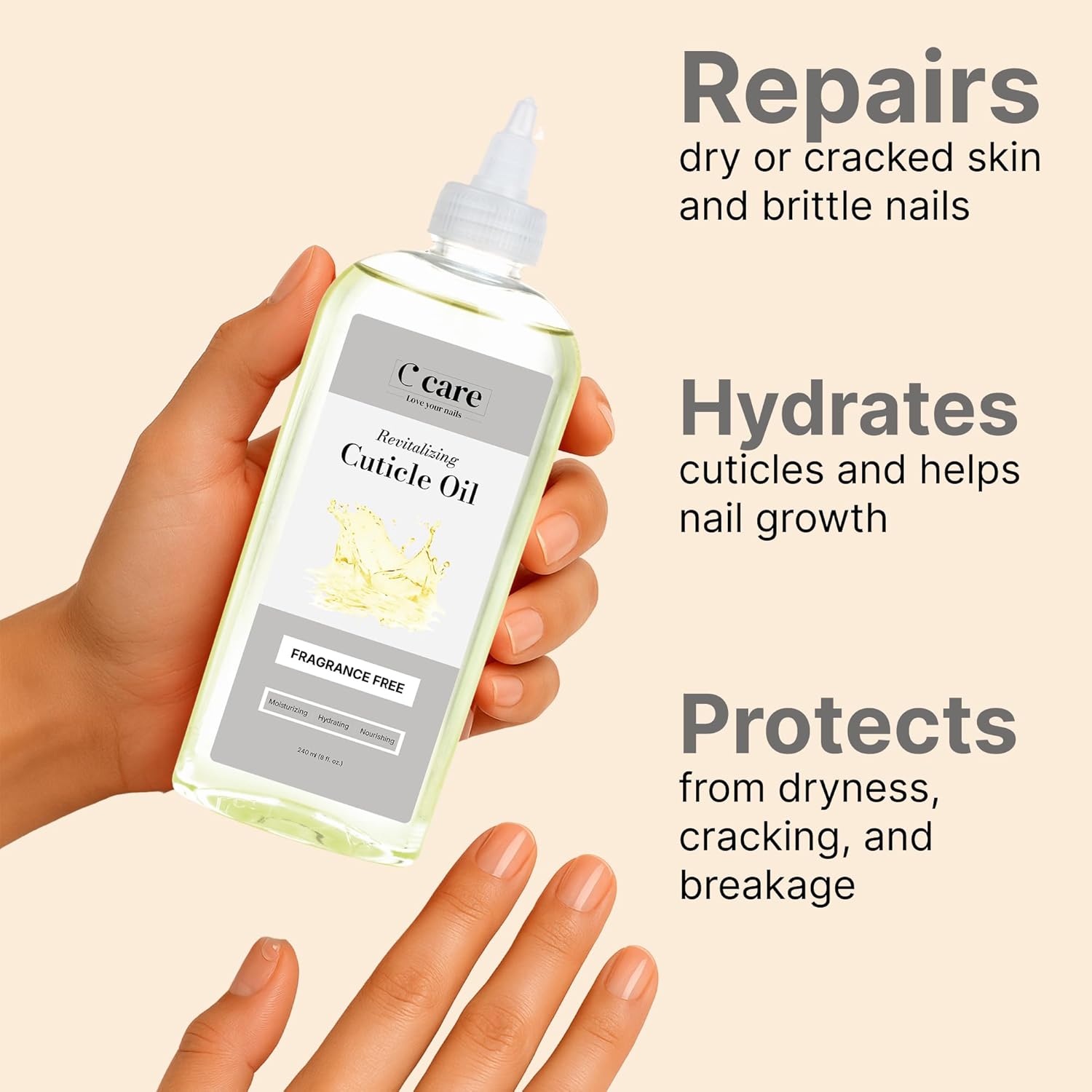 Cuticle Oil 8oz - Fragrance Free